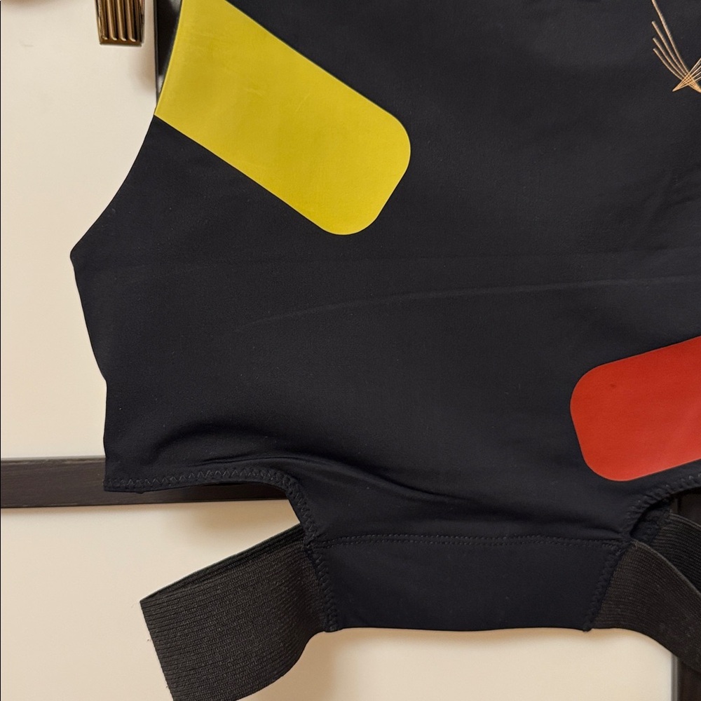 Lucas Hugh Geometric Color Block Crop Top - Rare Cutout Design - Picture 9 of 10